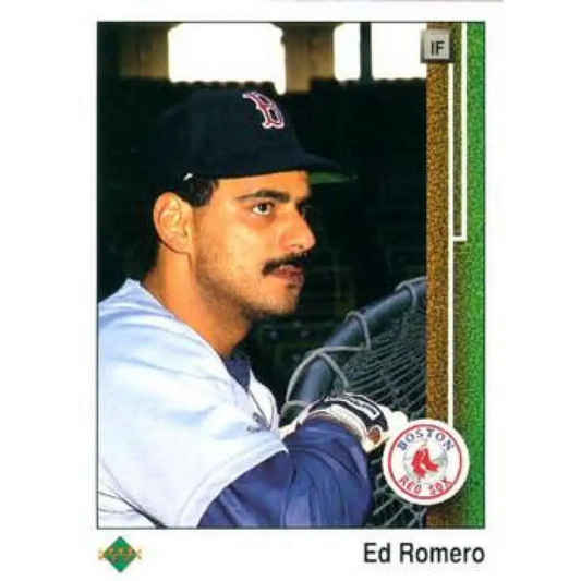 1989 Upper Deck #40 Ed Romero NM-MT Boston Red Sox Baseball Card Image 1