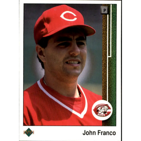 1989 Upper Deck #407 John Franco NM-MT Cincinnati Reds Baseball Card Image 1