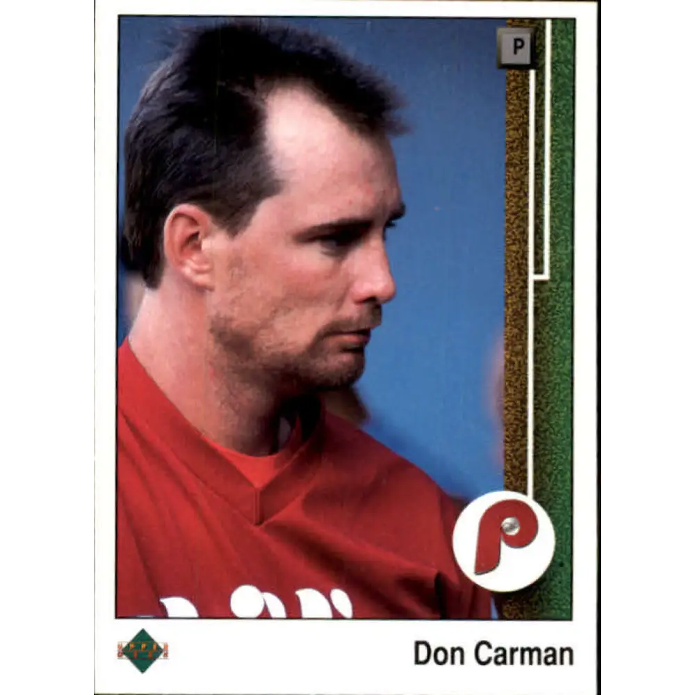 1989 Upper Deck #409 Don Carman NM-MT Philadelphia Phillies Baseball Card Image 1