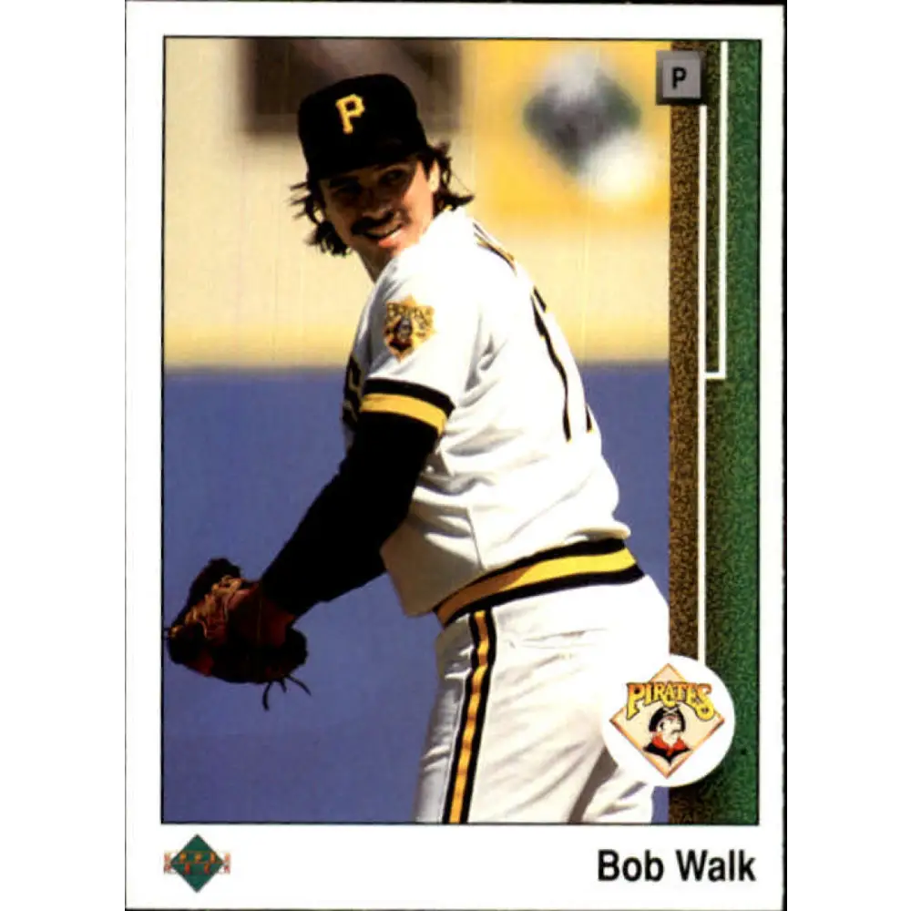 1989 Upper Deck #438 Bob Walk NM-MT Pittsburgh Pirates Baseball Card Image 1