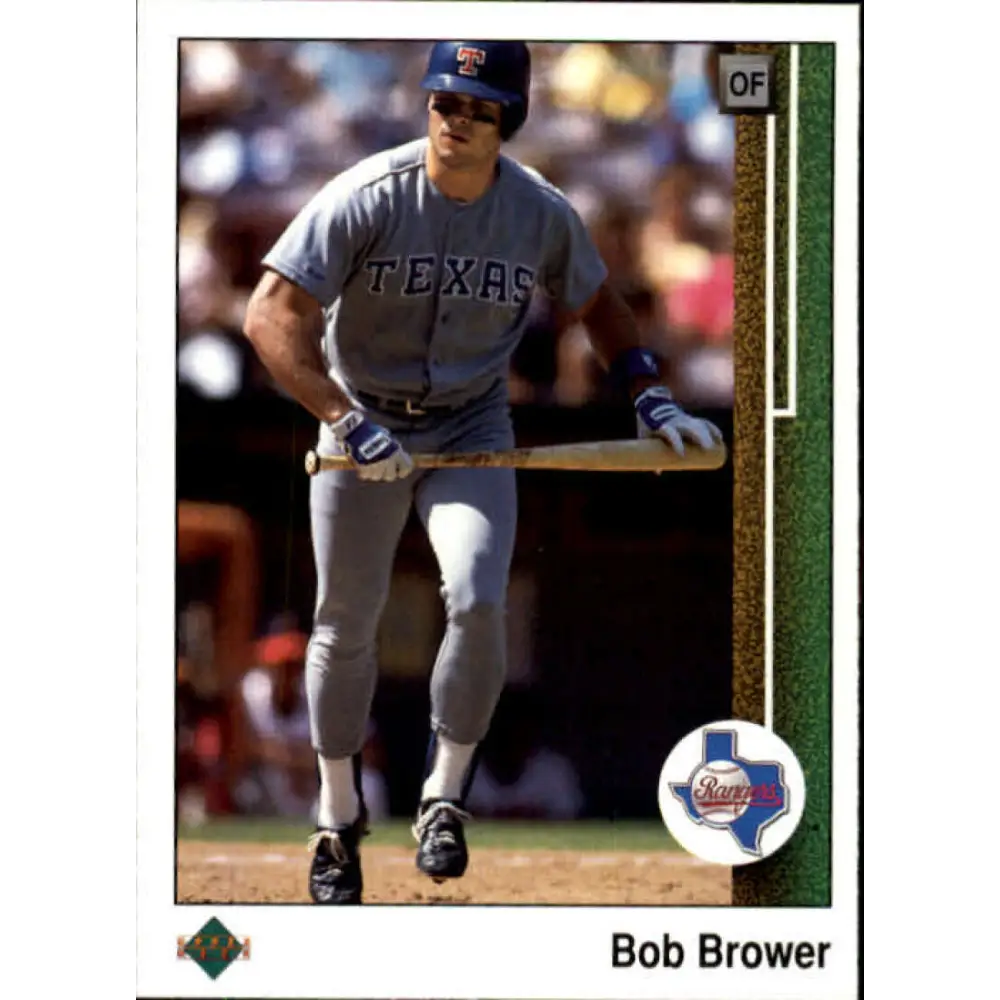 1989 Upper Deck #439 Bob Brower NM-MT Texas Rangers Baseball Card Image 1