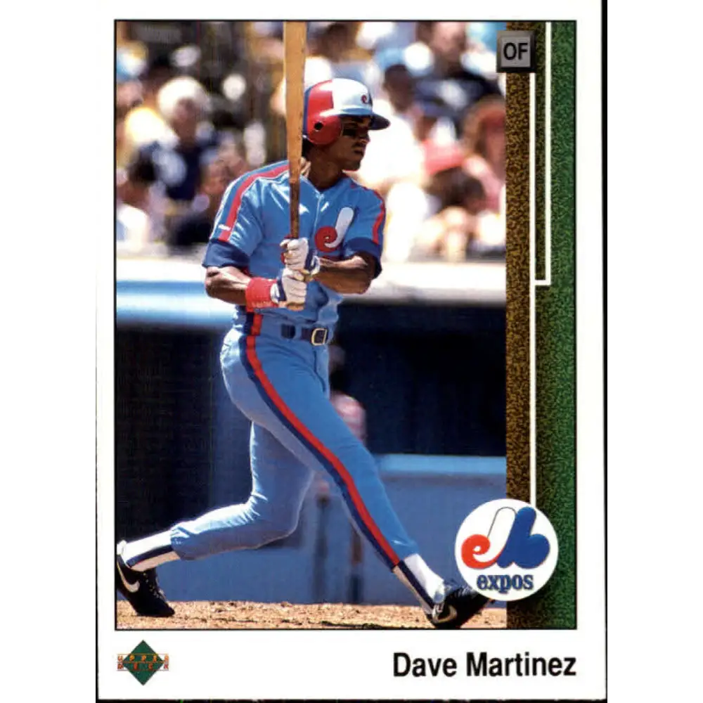 1989 Upper Deck #444 Dave Martinez NM-MT Montreal Expos Baseball Card Image 1