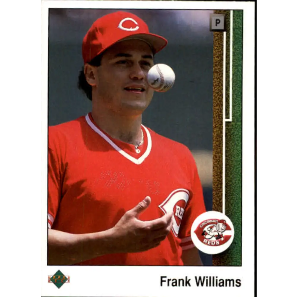 1989 Upper Deck #449 Frank Williams NM-MT Cincinnati Reds Baseball Card Image 1