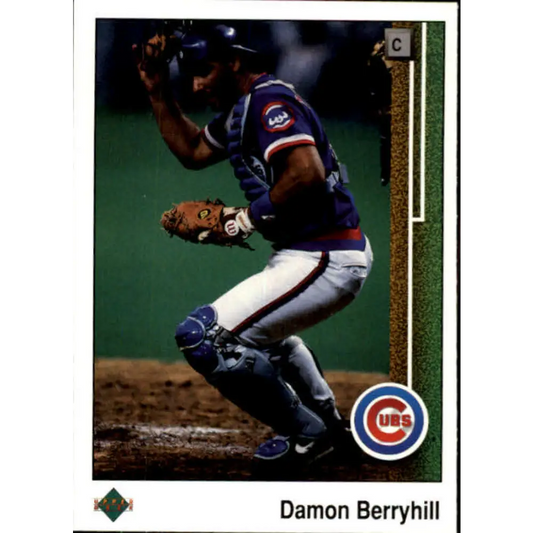 1989 Upper Deck #455 Damon Berryhill NM-MT Chicago Cubs Baseball Card Image 1
