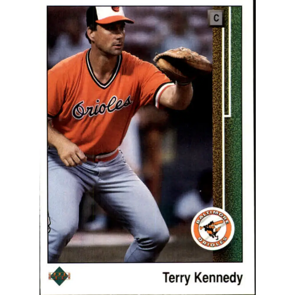 1989 Upper Deck #469 Terry Kennedy NM-MT Baltimore Orioles Baseball Card Image 1