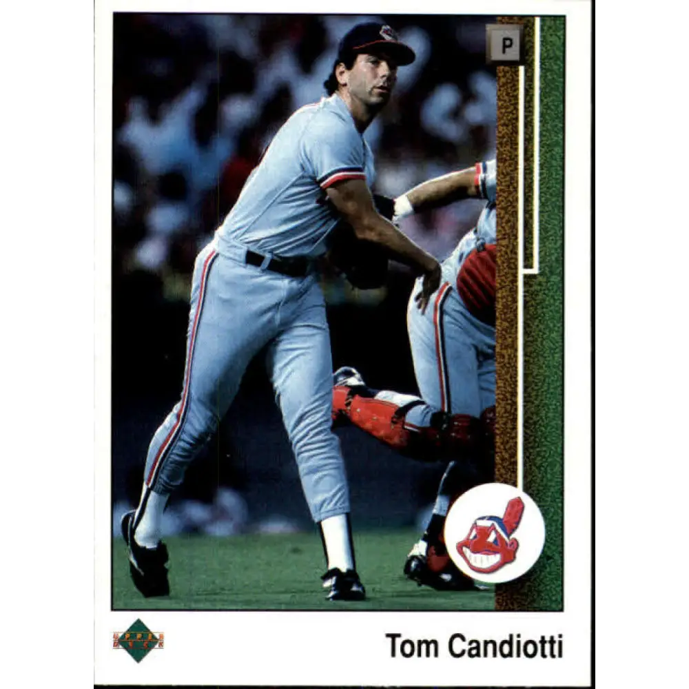 1989 Upper Deck #470 Tom Candiotti NM-MT Cleveland Indians Baseball Card Image 1