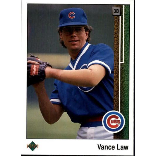 1989 Upper Deck #473 Vance Law NM-MT Chicago Cubs Baseball Card Image 1