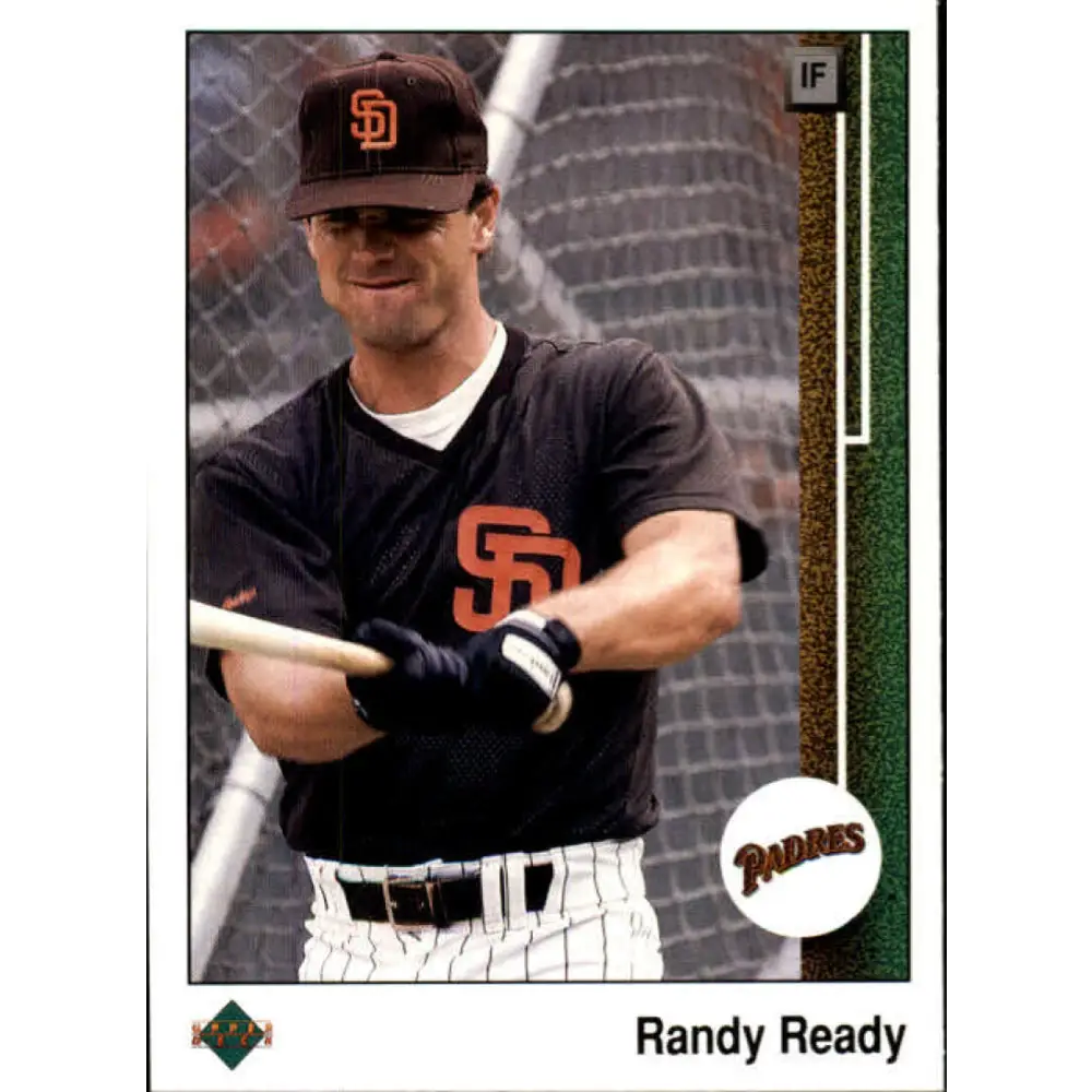 1989 Upper Deck #474 Randy Ready UER NM-MT San Diego Padres Baseball Card Image 1