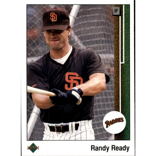 1989 Upper Deck #474 Randy Ready UER NM-MT San Diego Padres Baseball Card Image 1