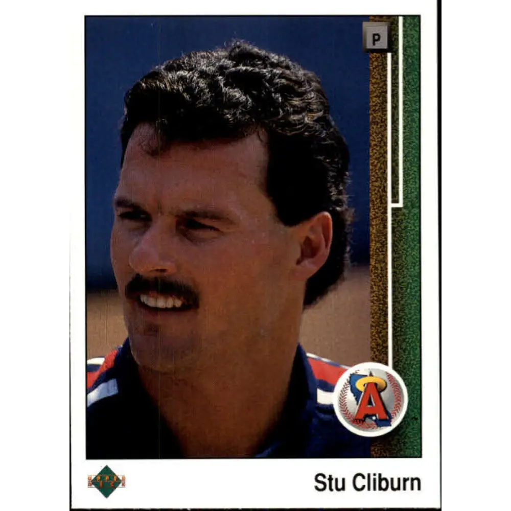 1989 Upper Deck #483 Stew Cliburn NM-MT California Angels Baseball Card Image 1