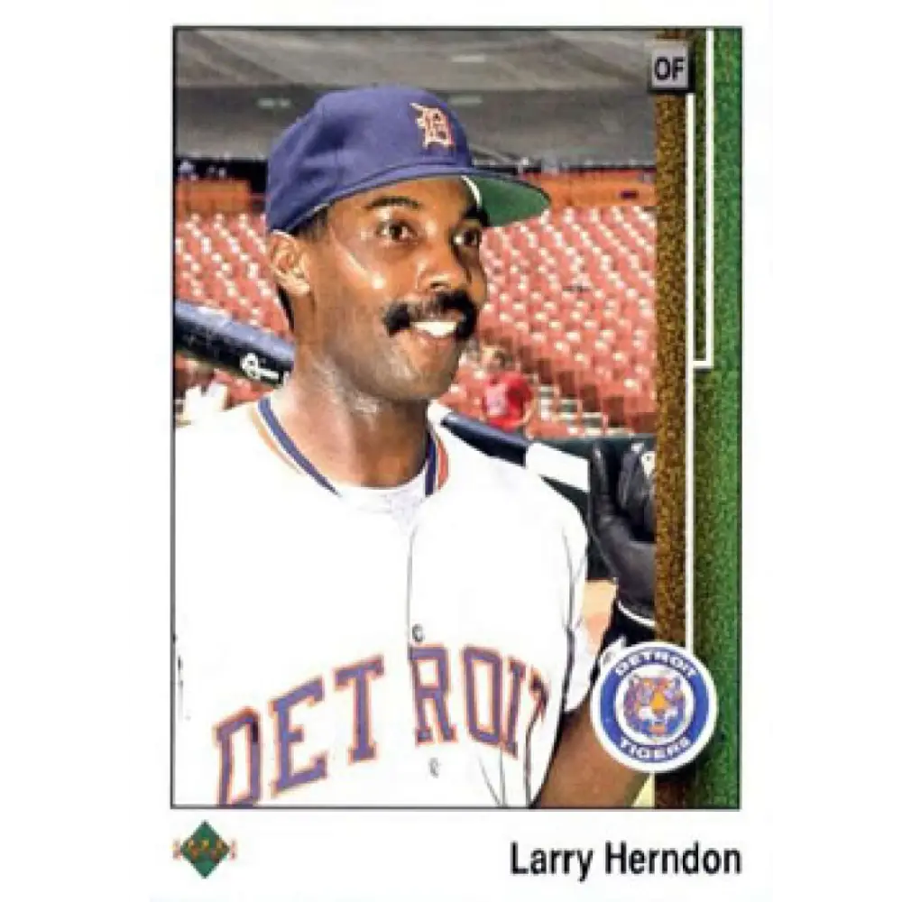 1989 Upper Deck #49 Larry Herndon NM-MT Detroit Tigers Baseball Card Image 1