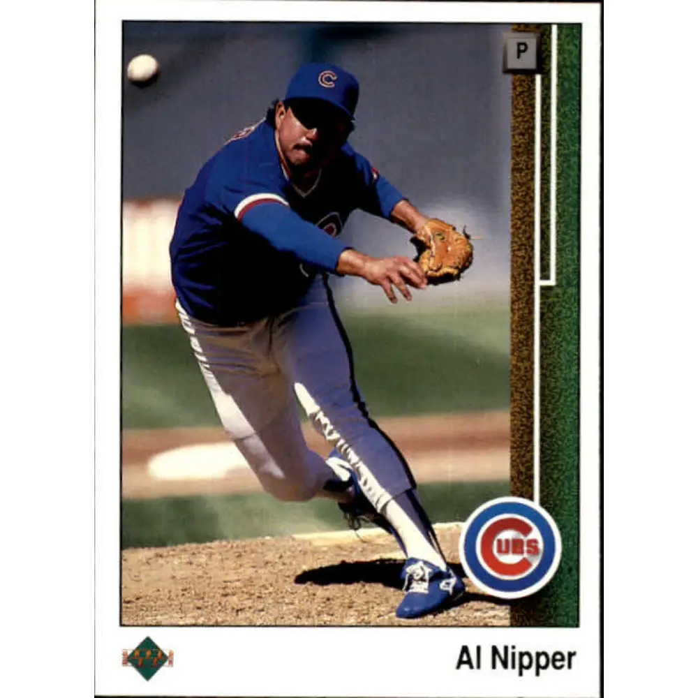 1989 Upper Deck #494 Al Nipper NM-MT Chicago Cubs Baseball Card Image 1