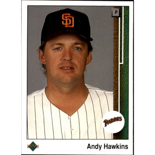 1989 Upper Deck #495 Andy Hawkins NM-MT San Diego Padres Baseball Card Image 1
