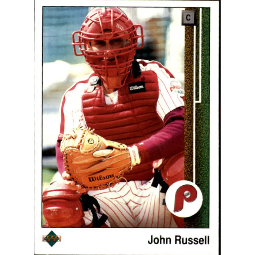 1989 Upper Deck #532 John Russell NM-MT Philadelphia Phillies Baseball Card Image 1