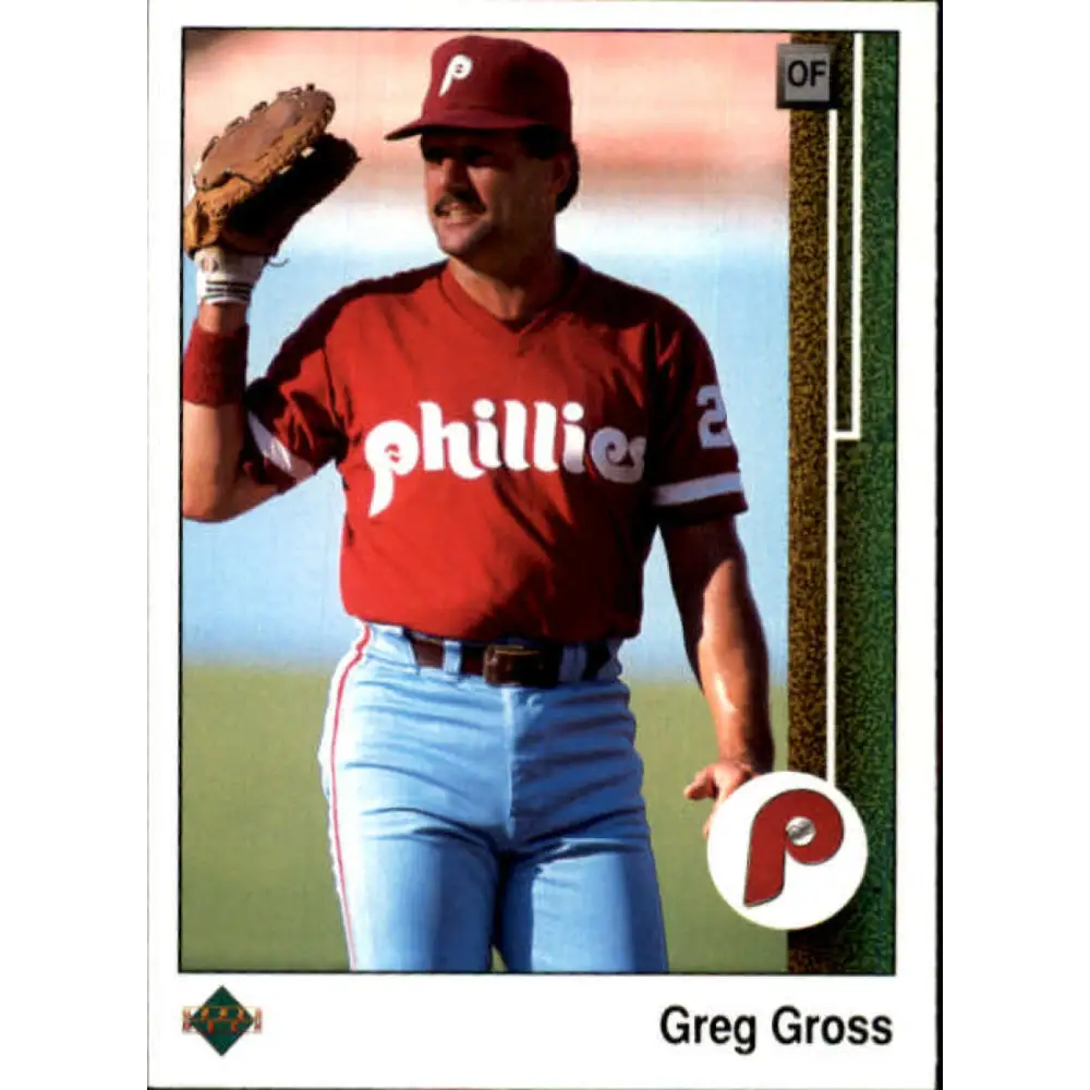 1989 Upper Deck #534 Greg Gross NM-MT Philadelphia Phillies Baseball Card Image 1