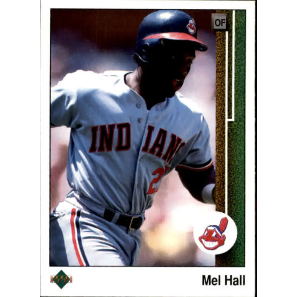 1989 Upper Deck #538 Mel Hall NM-MT Cleveland Indians Baseball Card Image 1
