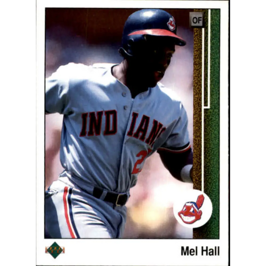 1989 Upper Deck #538 Mel Hall NM-MT Cleveland Indians Baseball Card Image 1