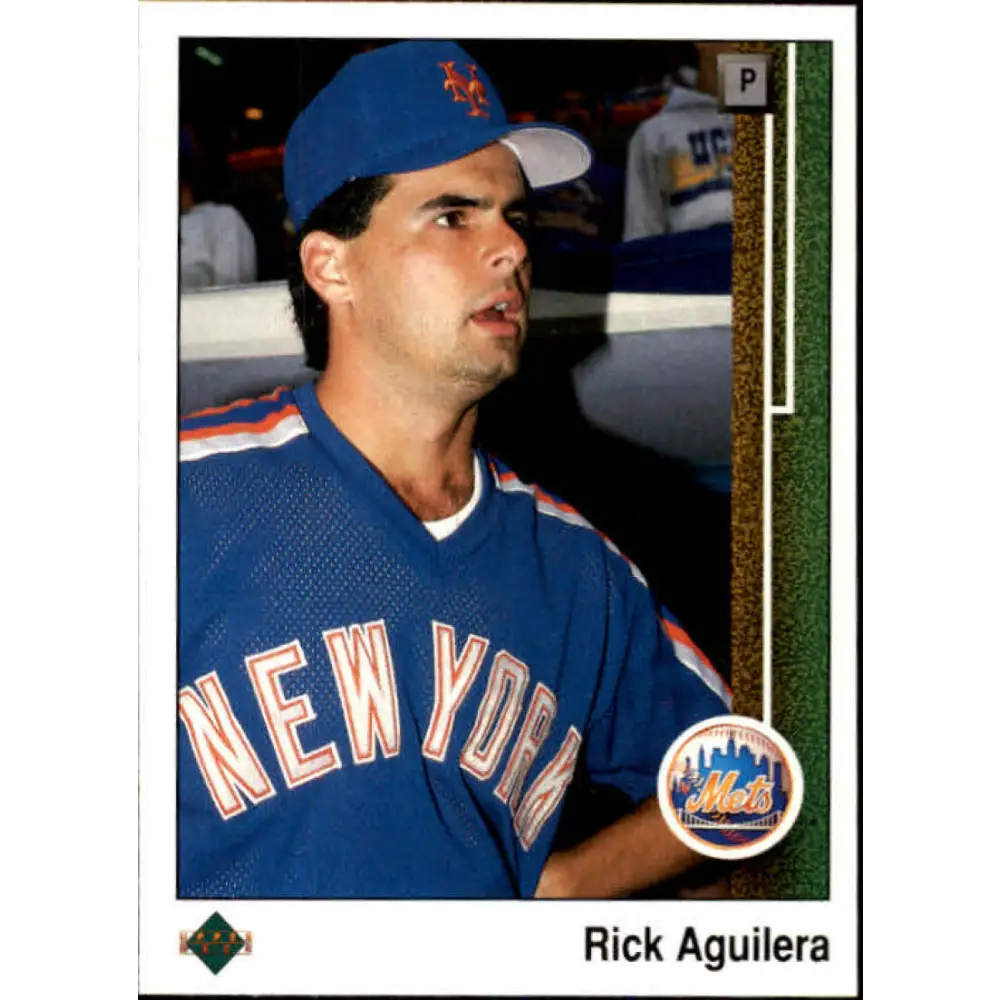 1989 Upper Deck #563 Rick Aguilera NM-MT New York Mets Baseball Card Image 1