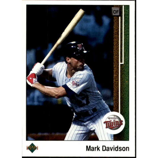 1989 Upper Deck #577 Mark Davidson NM-MT Minnesota Twins Baseball Card Image 1