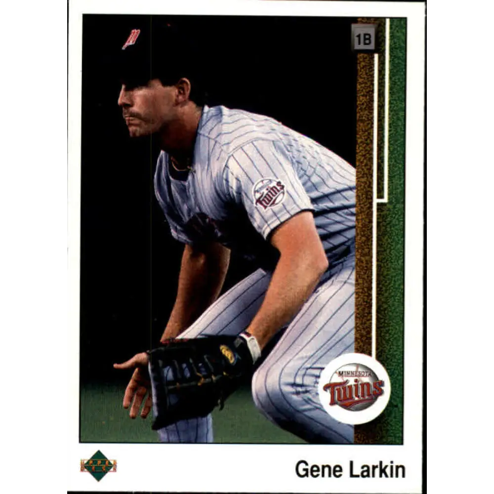 1989 Upper Deck #580 Gene Larkin NM-MT Minnesota Twins Baseball Card Image 1