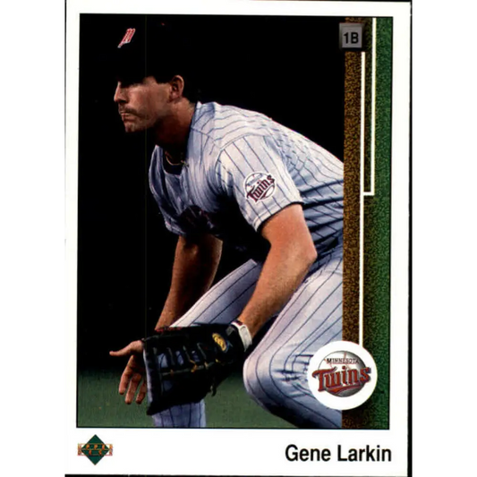 1989 Upper Deck #580 Gene Larkin NM-MT Minnesota Twins Baseball Card Image 1