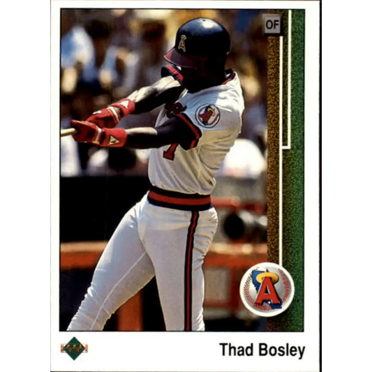 1989 Upper Deck #591 Thad Bosley NM-MT California Angels Baseball Card Image 1