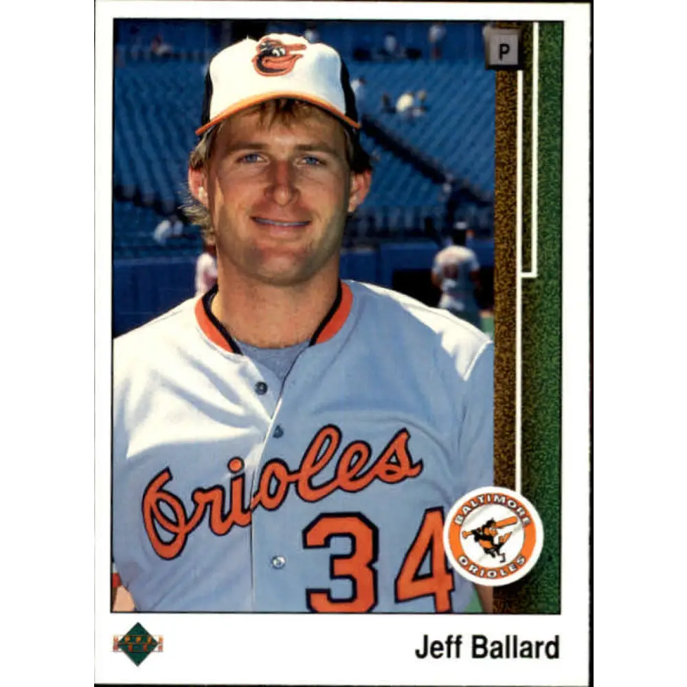 1989 Upper Deck #595 Jeff Ballard NM-MT Baltimore Orioles Baseball Card Image 1