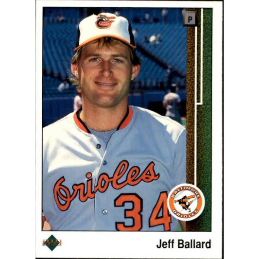 1989 Upper Deck #595 Jeff Ballard NM-MT Baltimore Orioles Baseball Card Image 1