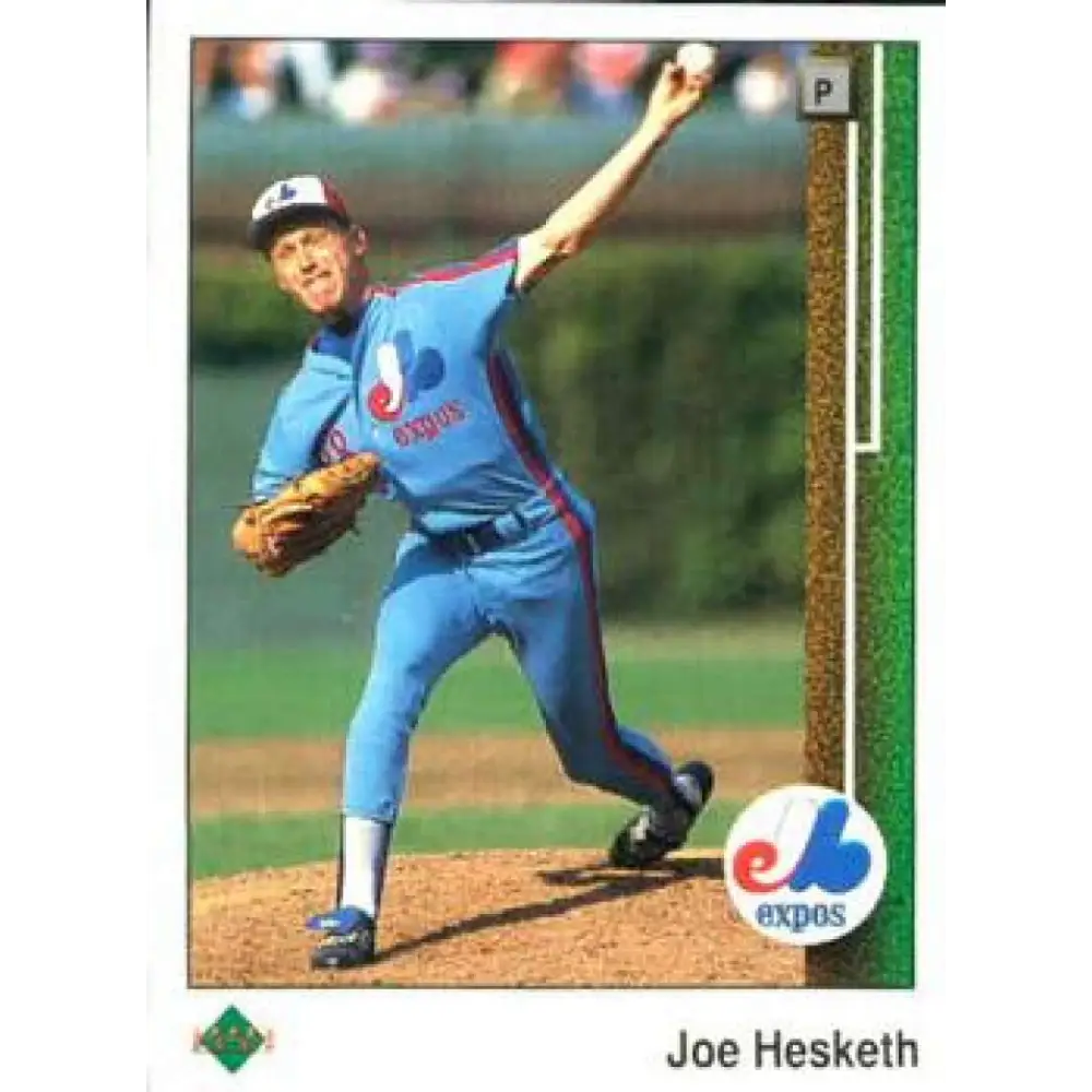 1989 Upper Deck #60 Joe Hesketh NM-MT Montreal Expos Baseball Card Image 1