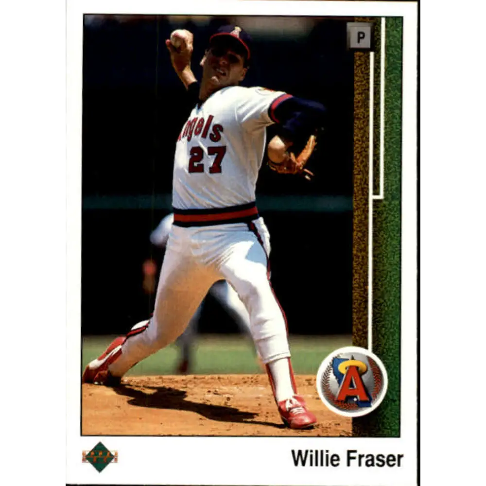 1989 Upper Deck #613 Willie Fraser NM-MT California Angels Baseball Card Image 1