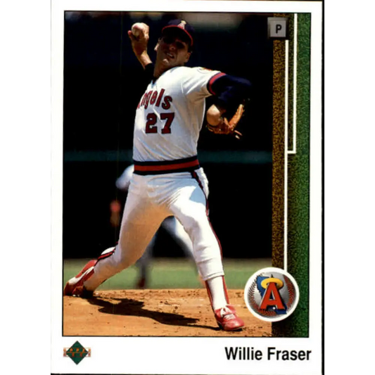 1989 Upper Deck #613 Willie Fraser NM-MT California Angels Baseball Card Image 1