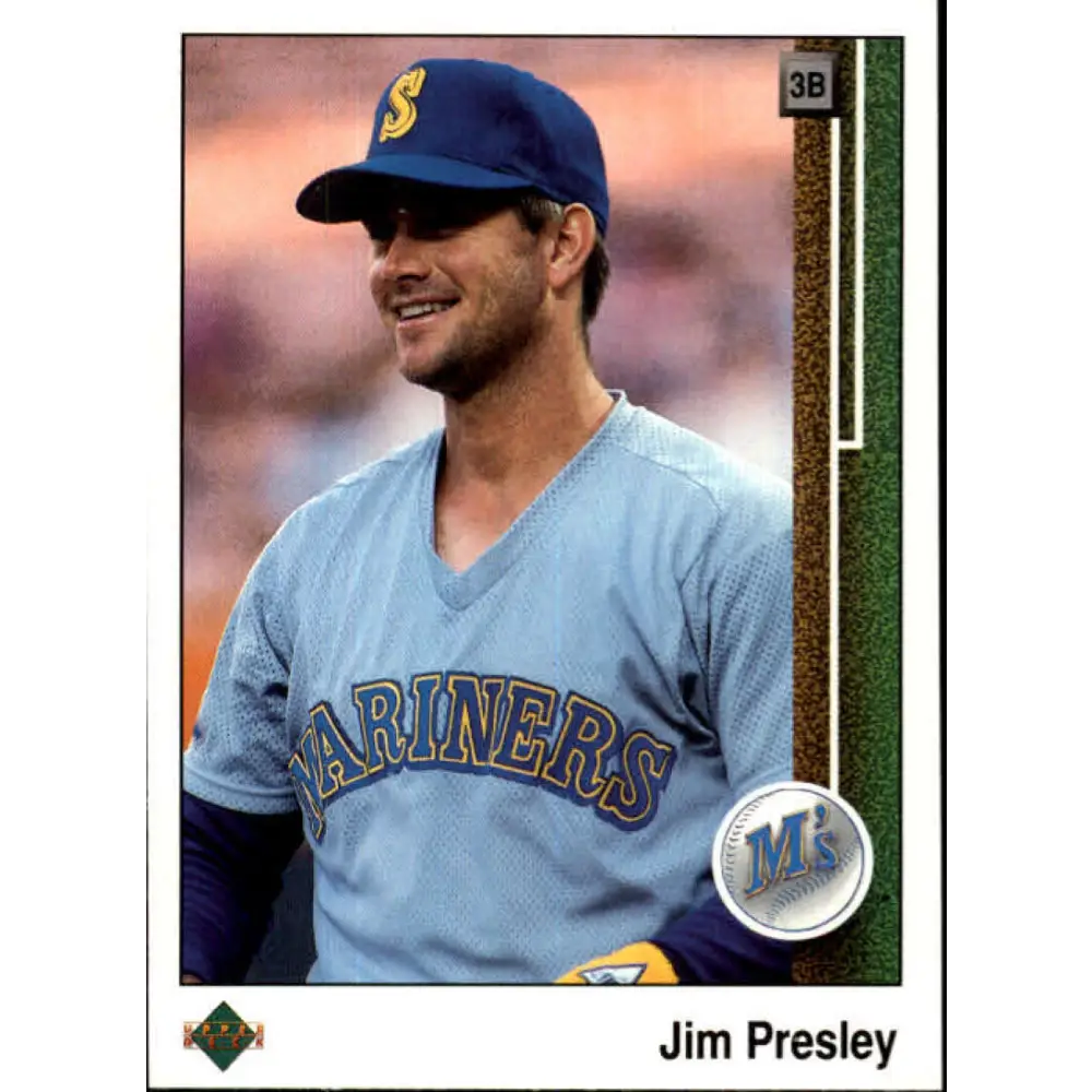 1989 Upper Deck #642 Jim Presley NM-MT Seattle Mariners Baseball Card Image 1