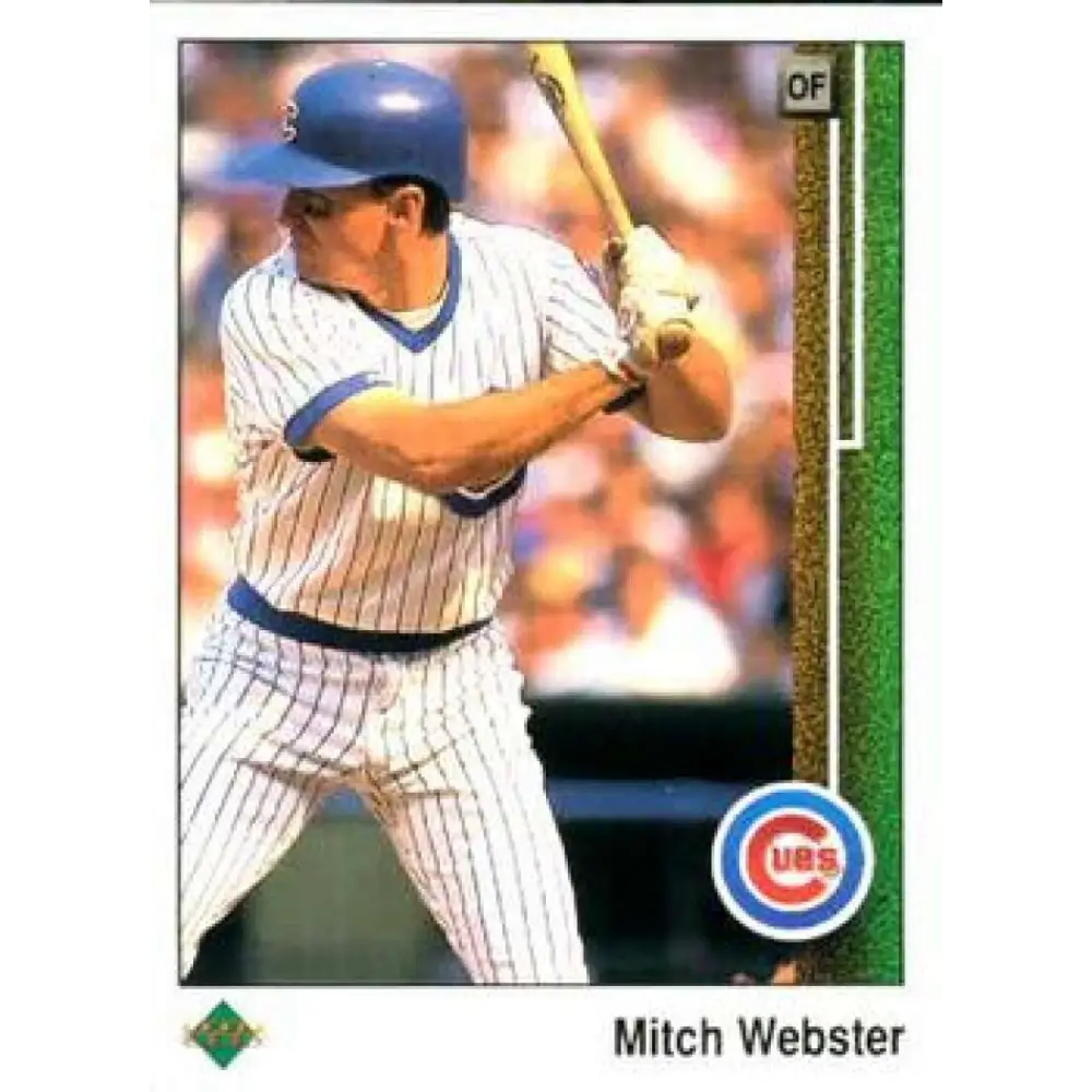 1989 Upper Deck #65 Mitch Webster NM-MT Chicago Cubs Baseball Card Image 1