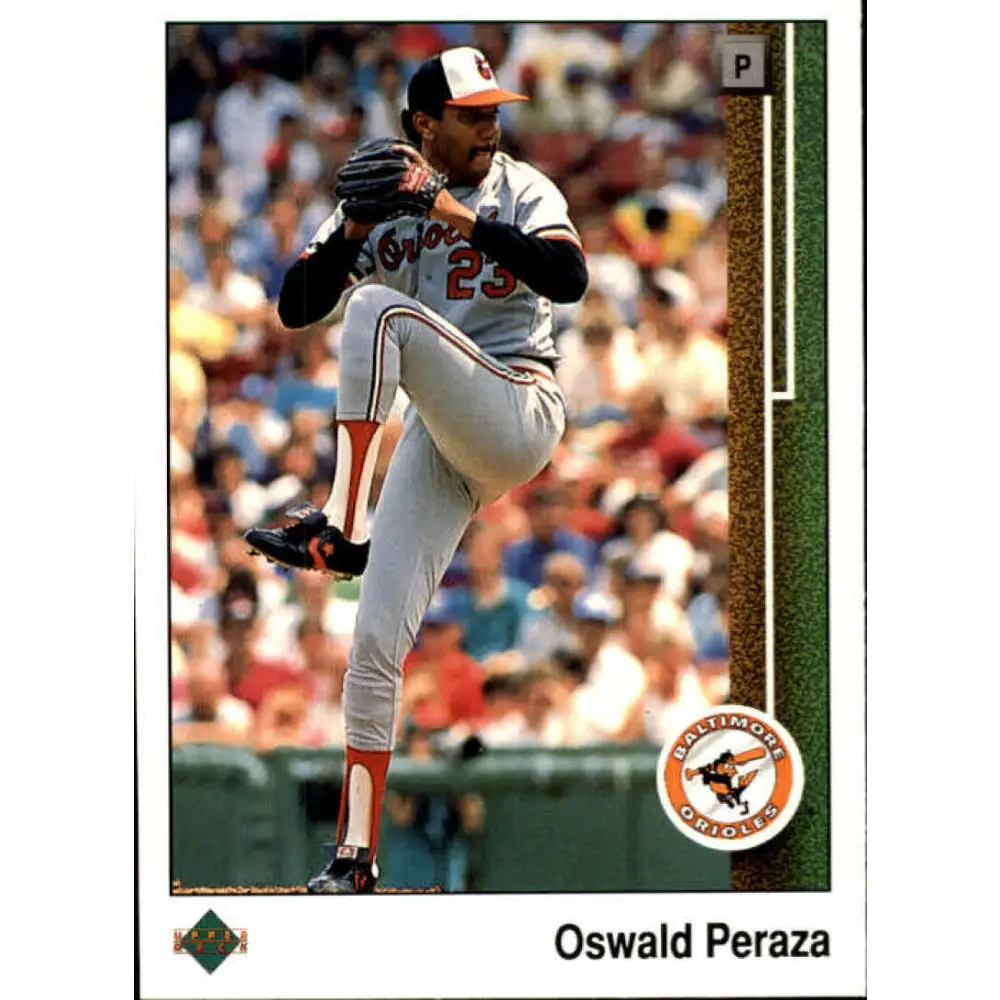 1989 Upper Deck #651 Oswaldo Peraza NM-MT Baltimore Orioles Baseball Card Image 1