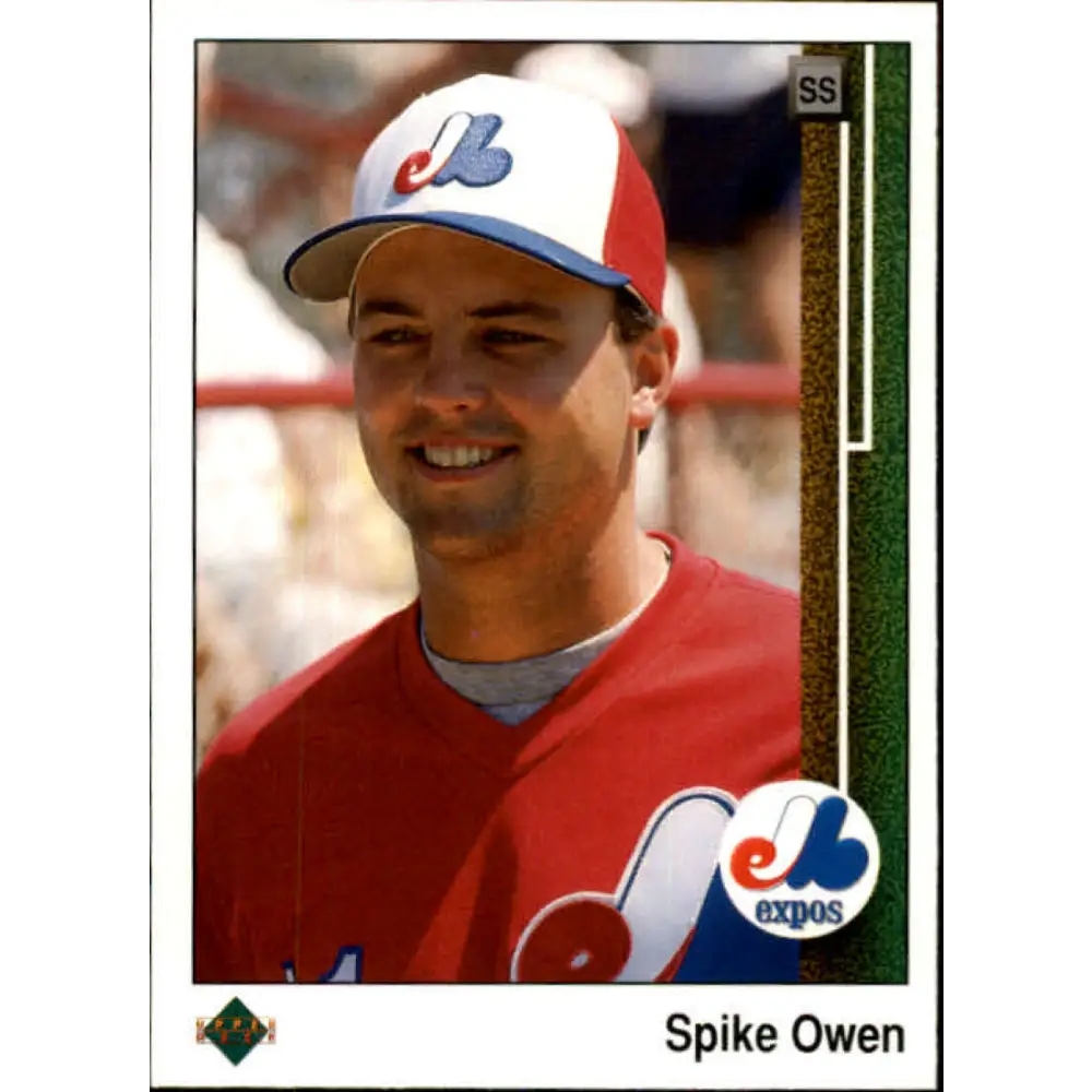1989 Upper Deck #717 Spike Owen NM-MT Montreal Expos Baseball Card Image 1