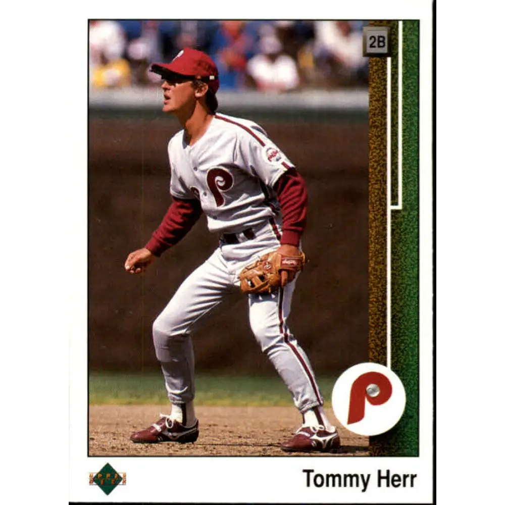 1989 Upper Deck #720 Tom Herr NM-MT Philadelphia Phillies Baseball Card Image 1
