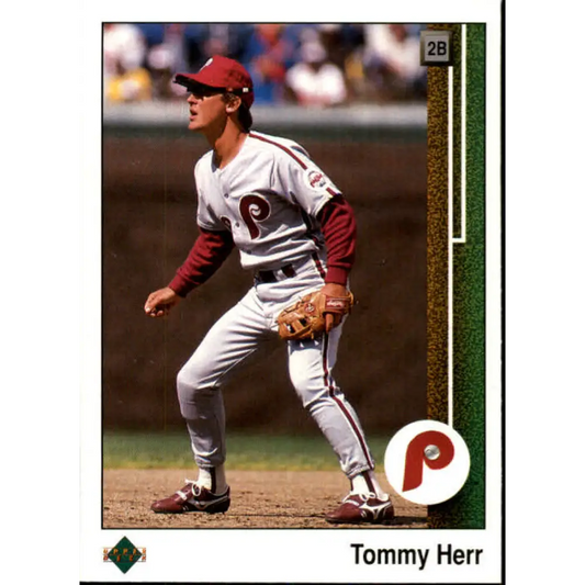 1989 Upper Deck #720 Tom Herr NM-MT Philadelphia Phillies Baseball Card Image 1