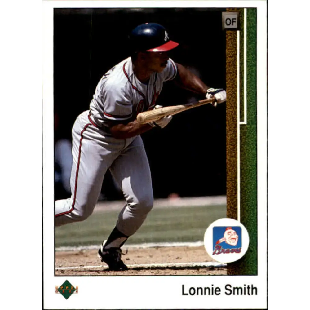 1989 Upper Deck #731 Lonnie Smith NM-MT Atlanta Braves Baseball Card Image 1