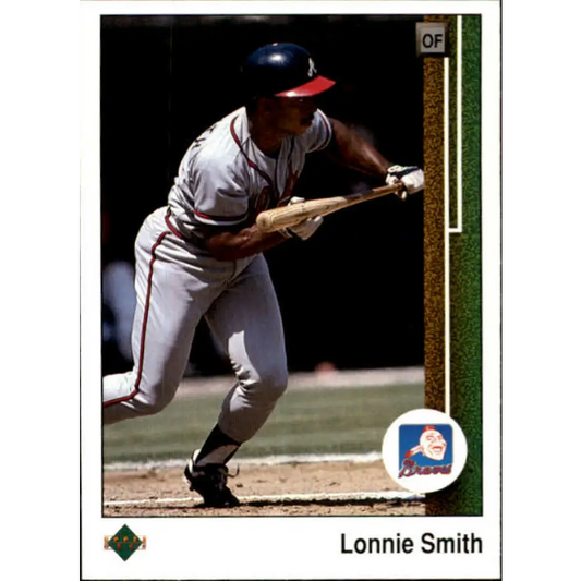 1989 Upper Deck #731 Lonnie Smith NM-MT Atlanta Braves Baseball Card Image 1