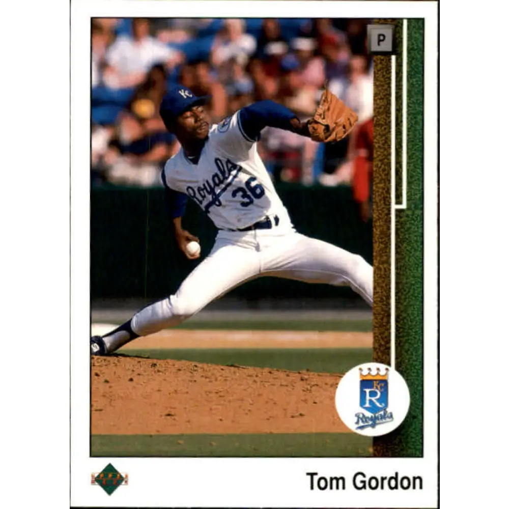 1989 Upper Deck #736 Tom Gordon NM-MT RC Rookie Kansas City Royals Baseball Card Image 1