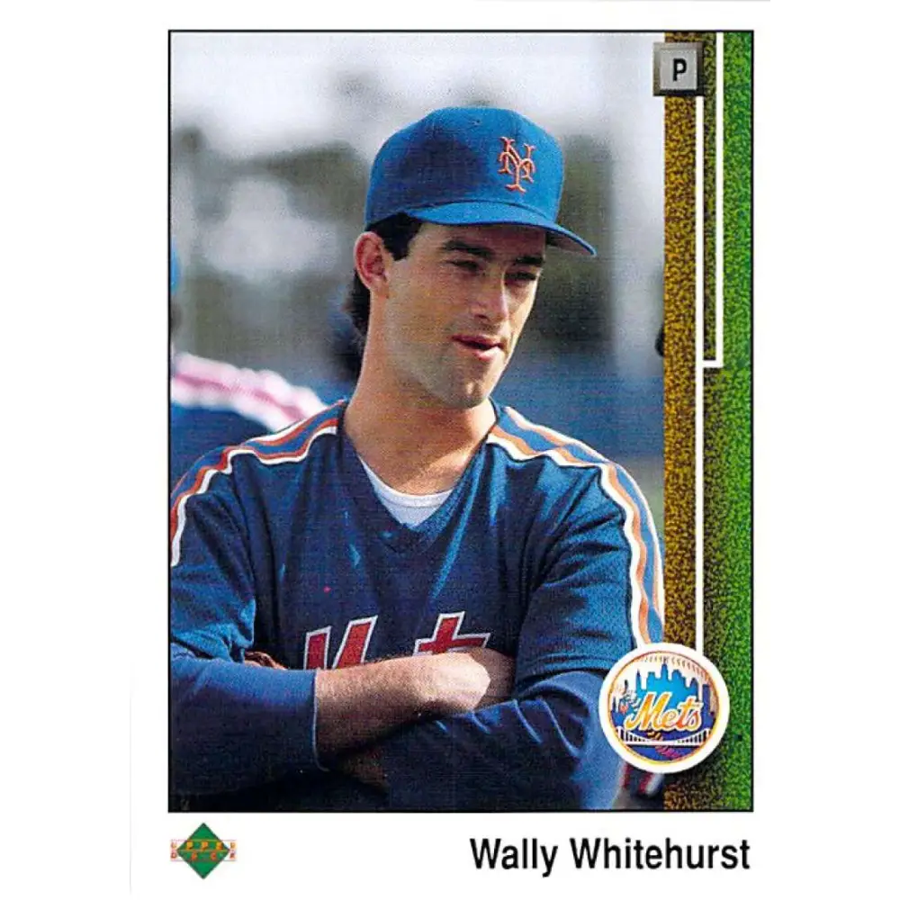 1989 Upper Deck #737 Wally Whitehurst NM-MT RC Rookie New York Mets Baseball Card Image 1