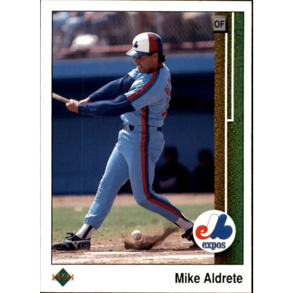 1989 Upper Deck #738 Mike Aldrete NM-MT Montreal Expos Baseball Card Image 1