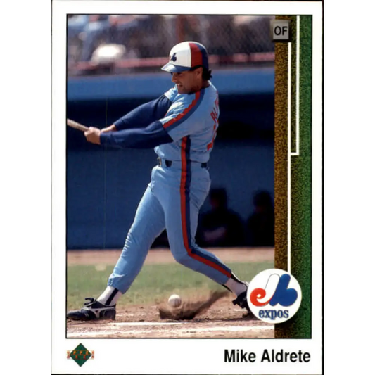 1989 Upper Deck #738 Mike Aldrete NM-MT Montreal Expos Baseball Card Image 1