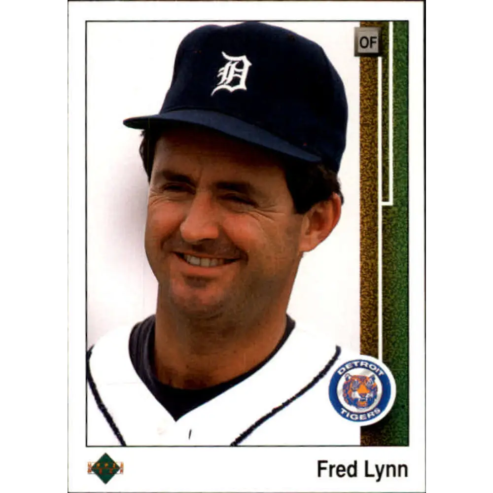 1989 Upper Deck #761 Fred Lynn NM-MT Detroit Tigers Baseball Card Image 1