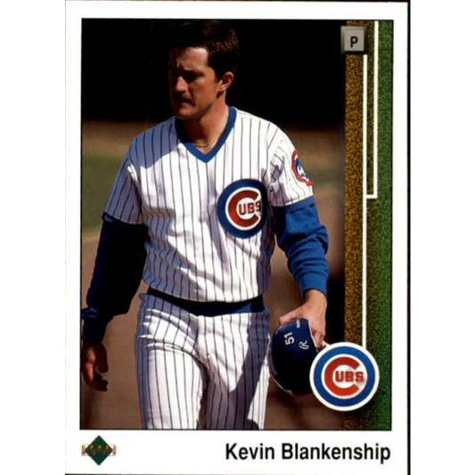 1989 Upper Deck #762 Kevin Blankenship NM-MT RC Rookie Chicago Cubs Baseball Card Image 1