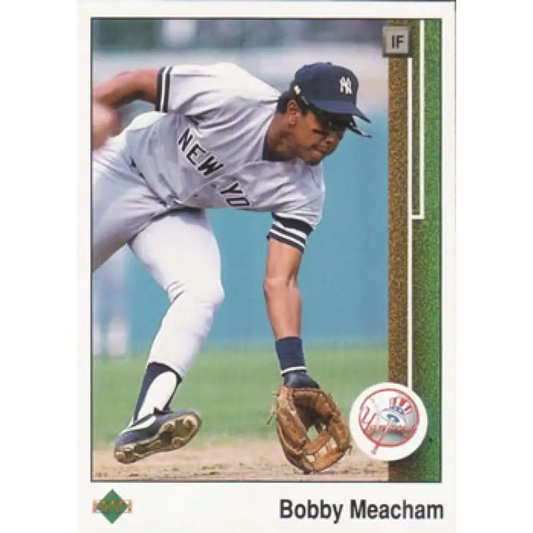 1989 Upper Deck #77 Bobby Meacham NM-MT New York Yankees Baseball Card Image 1