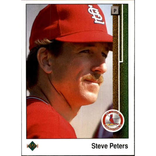 1989 Upper Deck #771 Steve Peters NM-MT St. Louis Cardinals Baseball Card Image 1