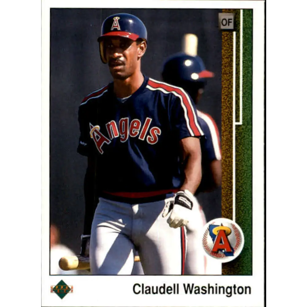 1989 Upper Deck #794 Claudell Washington NM-MT California Angels Baseball Card Image 1