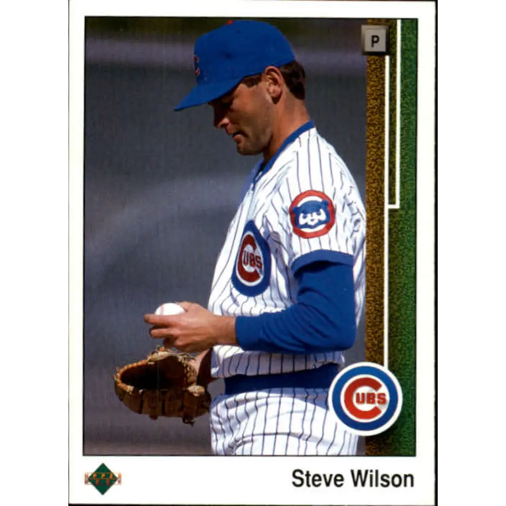 1989 Upper Deck #799 Steve Wilson NM-MT Chicago Cubs Baseball Card Image 1