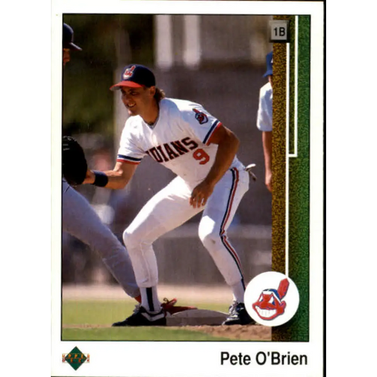 1989 Upper Deck #800 Pete O'Brien NM-MT Cleveland Indians Baseball Card Image 1